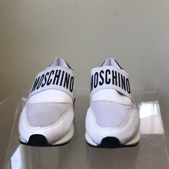 Love MOSCHINO Sneakers Leather Star Slip On Logo - Picture 3 of 16